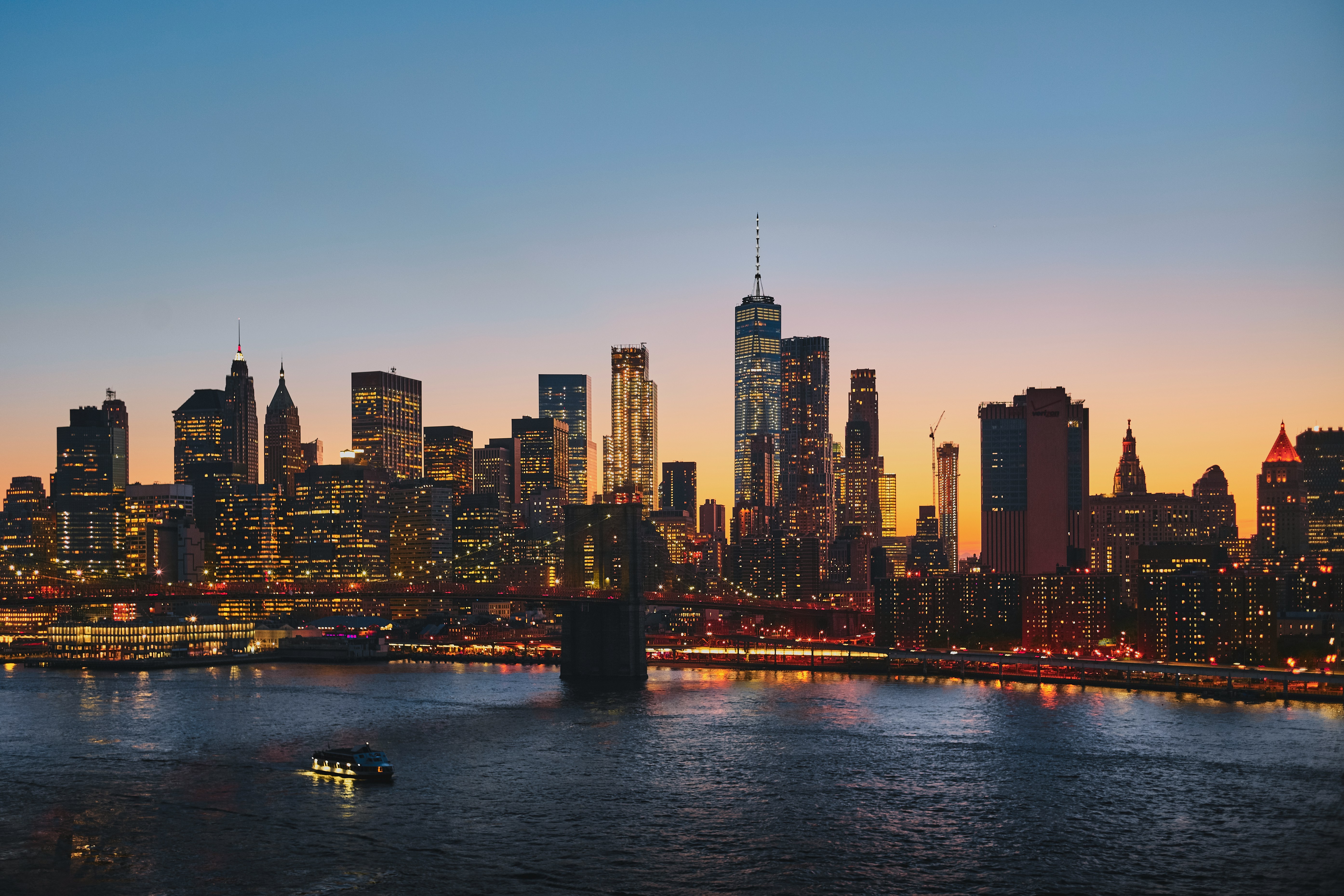 Skyline de ciudad, sector financiero